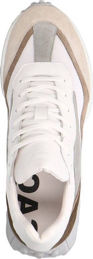 Sacha Heren Witte leren sneakers met suède details