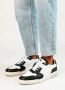 Sacha Heren Zwarte leren sneakers met witte details - Thumbnail 4