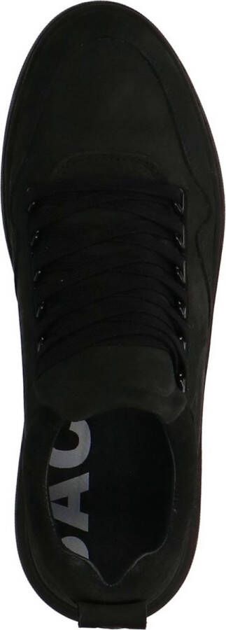 Sacha Heren Zwarte nubuck sneakers met zwarte zool