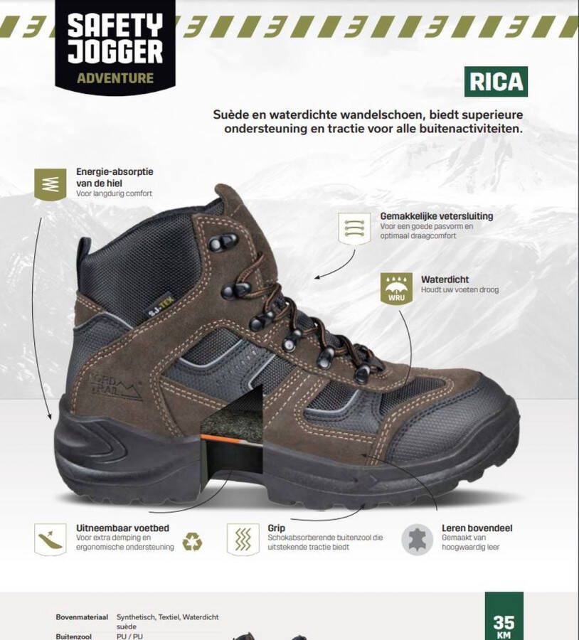 Safety Jogger Adventure Safety Jogger Mountain Schoen Rica Khaki