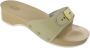 Scholl PESCURA HEEL ORIGINAL Bycast Womens Sand FALSO Mules Sand - Thumbnail 3