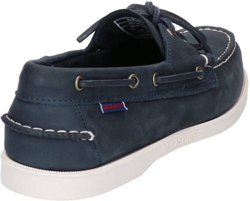 Sebago Blauwe Marine Loafers Crazy Stijl Blue Heren