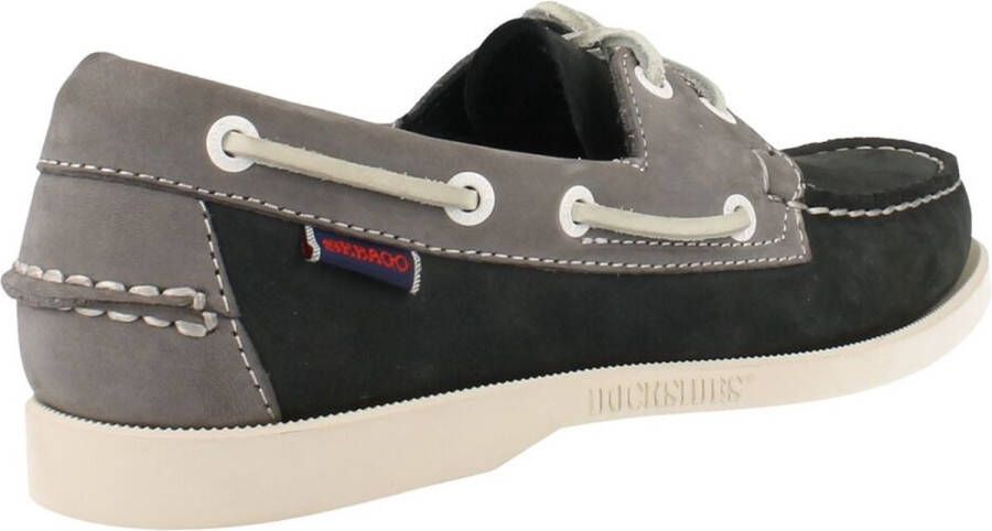 Sebago Heren Spinnaker Nubuck Navy Grey BLAUW