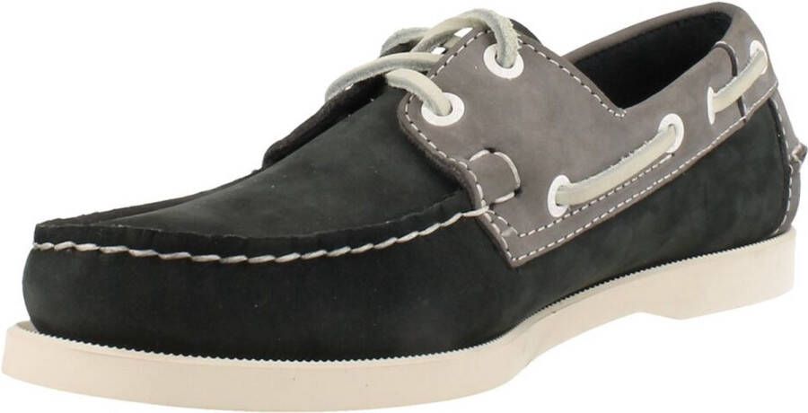 Sebago Heren Spinnaker Nubuck Navy Grey BLAUW