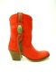 Sendra Boots 11970 Laly Rood Handgemaakt Dames Enkellaars Nubuck Ronde Neus Hoge hak Lederen Zool Sierspoor Gespen Echt Leer - Thumbnail 7