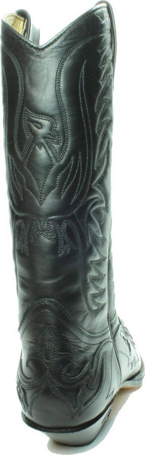 Sendra Boots 3241 Pull oil Cuervo Zwart Laarzen Cow Western Unisex Boots Spitse Neus Schuine Hak Echt Leer Handgemaakt - Foto 3