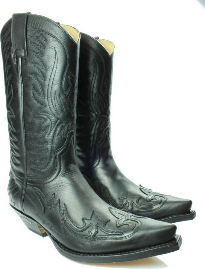 Sendra Boots 3241 Pull oil Cuervo Zwart Laarzen Cow Western Unisex Boots Spitse Neus Schuine Hak Echt Leer Handgemaakt - Foto 7