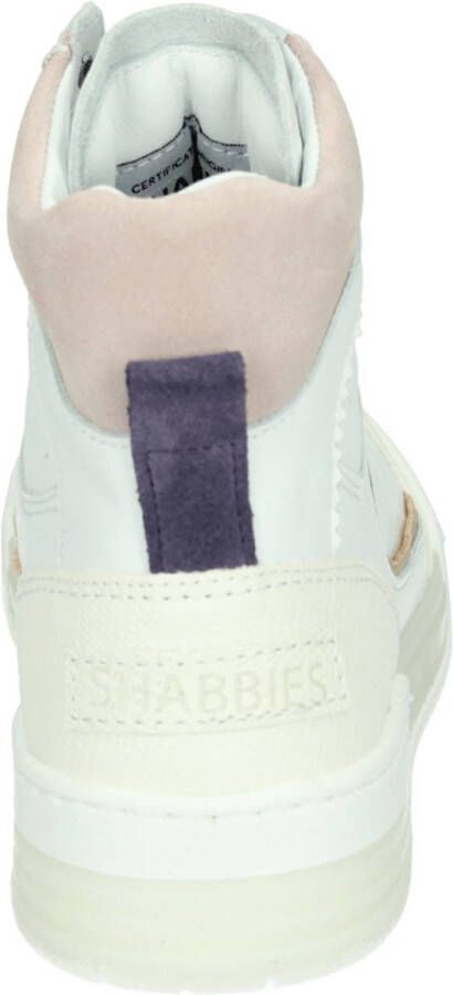 Shabbies Amsterdam Shabbies 102020074 Hoge sneakers Leren Sneaker Dames Wit