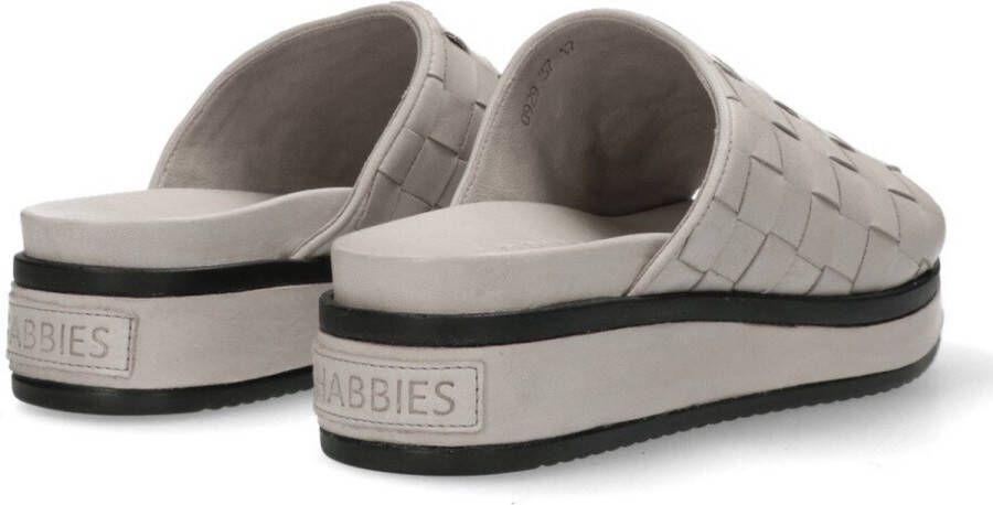 Shabbies Platform Slipper Licht Grijs Gevlochten Gray Dames - Foto 10