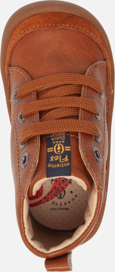 Shoesme Baby Babysneakers Meisjes jongens Cognac Leer