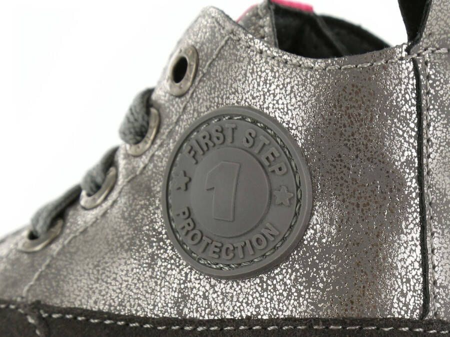 Shoesme Baby Babysneakers Meisjes Old Silver Leer