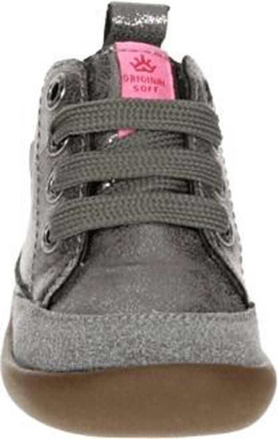 Shoesme Baby Babysneakers Meisjes Old Silver Leer