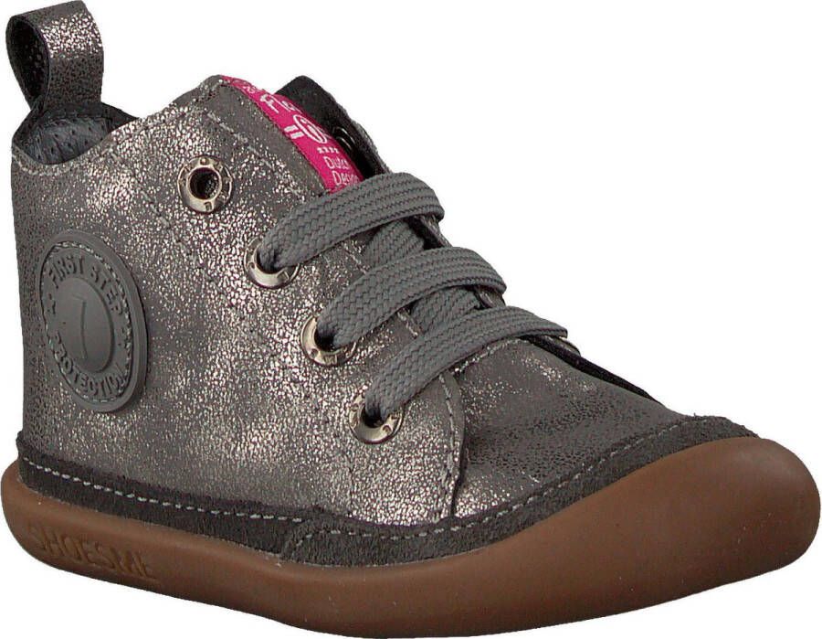 Shoesme Baby Babysneakers Meisjes Old Silver Leer