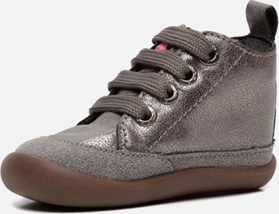 Shoesme Baby Babysneakers Meisjes Old Silver Leer