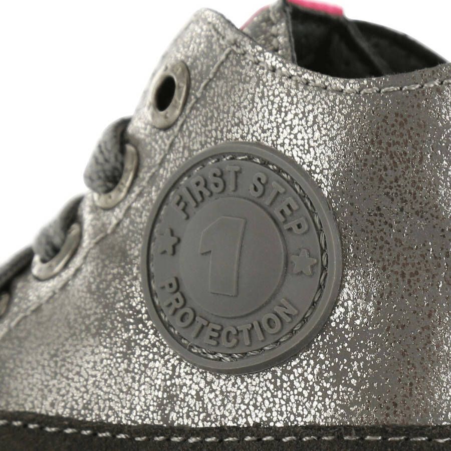 Shoesme Baby Babysneakers Meisjes Old Silver Leer