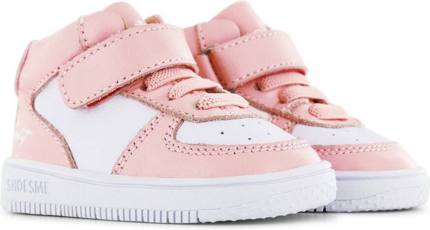 Shoesme Baby Babysneakers Meisjes Pink White Leer