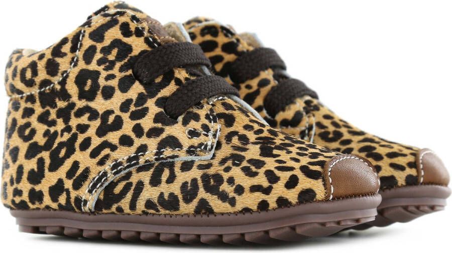 Shoesme Baby Eerste stapschoenen Meisjes leopard cognac Leer