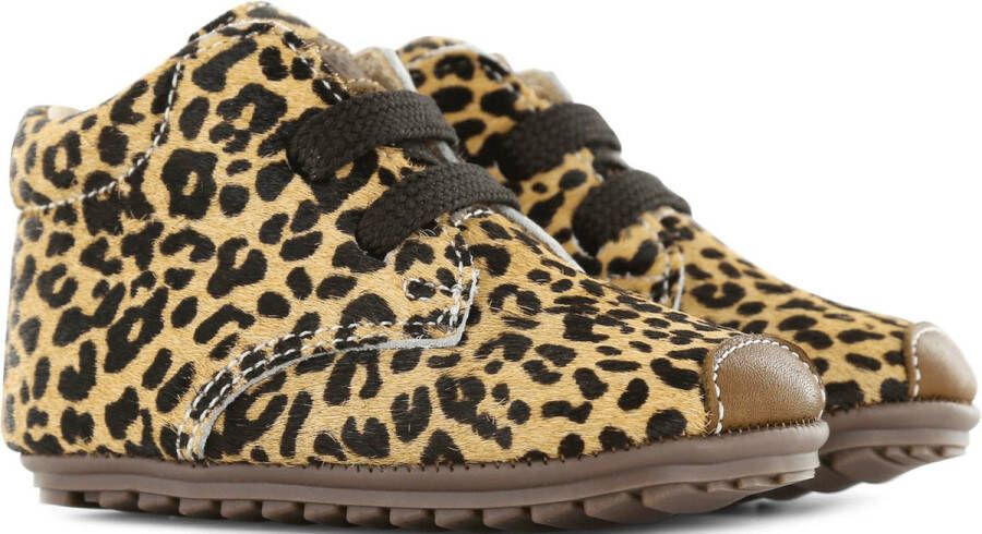 Shoesme Baby Eerste stapschoenen Meisjes leopard cognac Leer