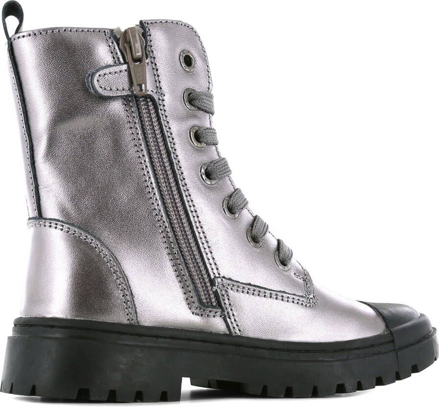 Shoesme Bikerboots Meisjes Old Silver Leer