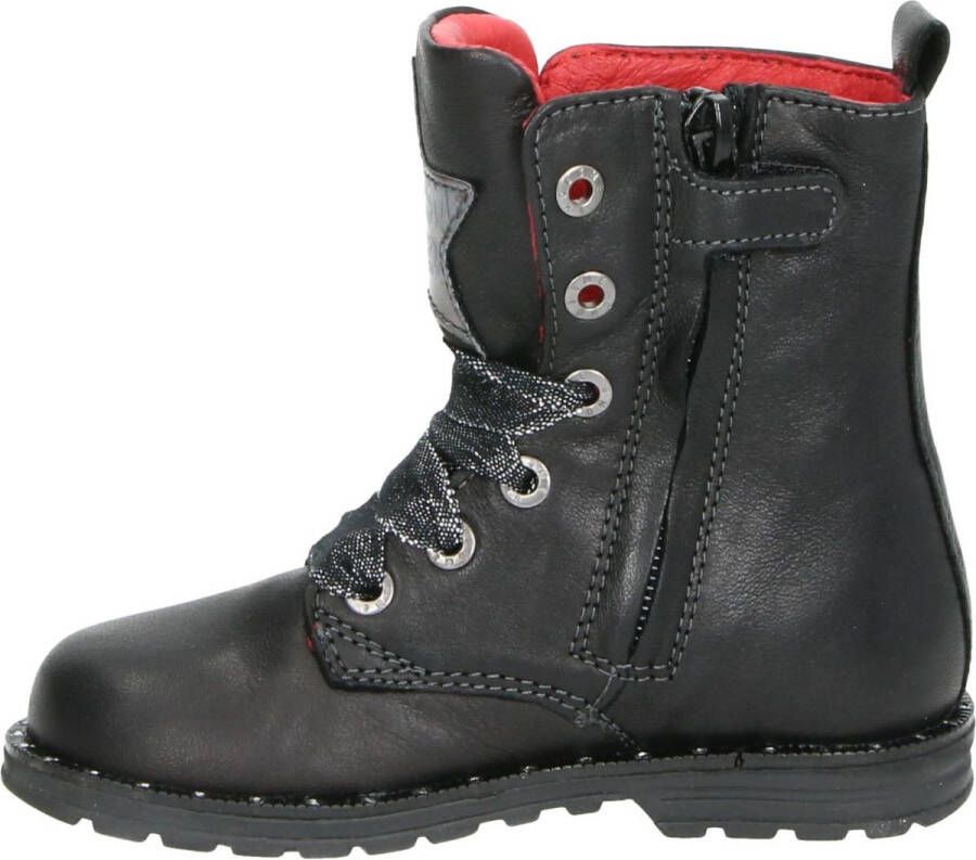 Shoesme De9w095 Veterboots Laarzen Met Veters Meisjes Zwart