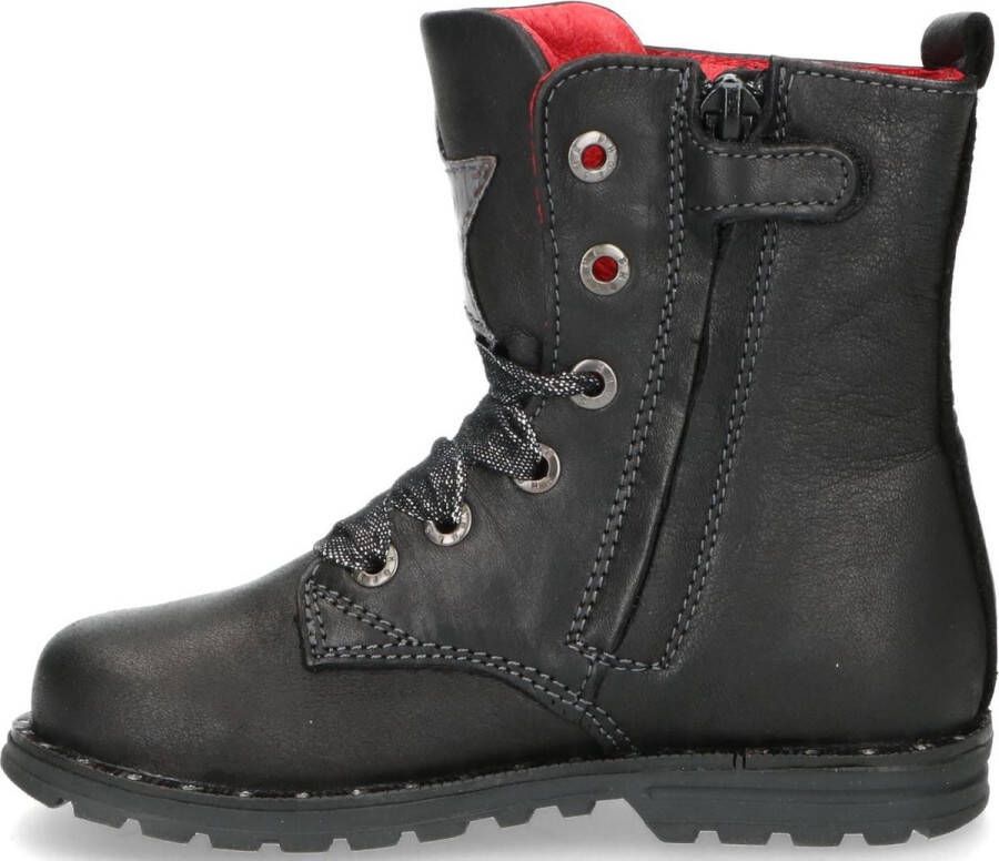 Shoesme De9w095 Veterboots Laarzen Met Veters Meisjes Zwart