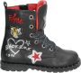 Shoesme De9w095 Veterboots Laarzen Met Veters Meisjes Zwart - Thumbnail 14