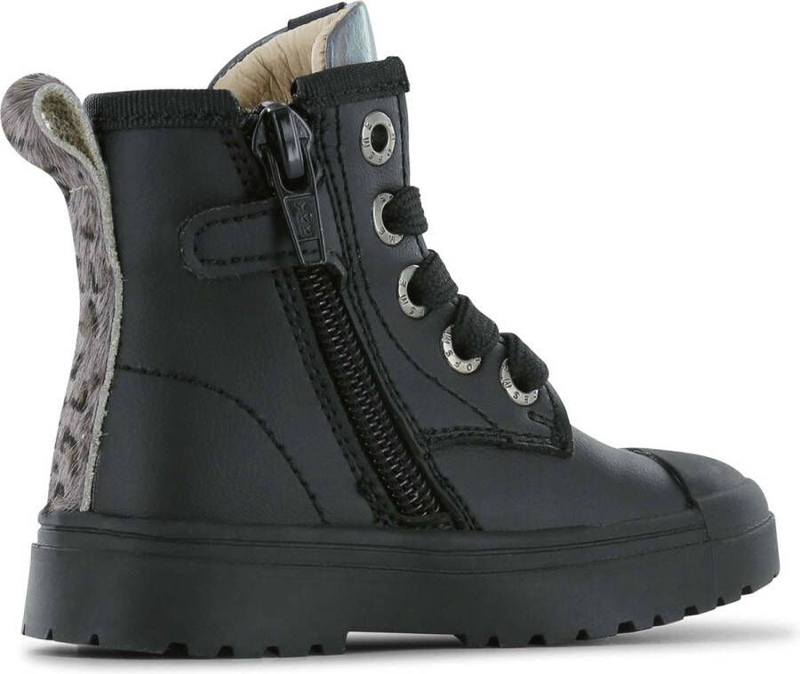 Shoesme Enkelboots Meisjes Black Roses Leer