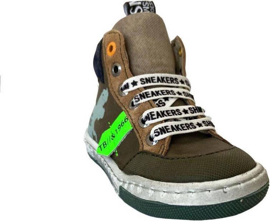 Shoesme Groene Veterschoenen Extreme Flex