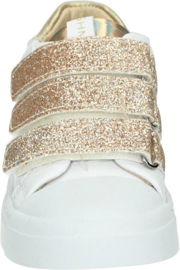 Shoesme leren sneakers wit goud met glitters Meisjes Leer Meerkleurig 23 - Foto 13