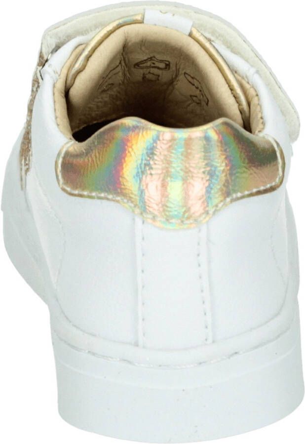 Shoesme leren sneakers wit goud met glitters Meisjes Leer Meerkleurig 21 - Foto 8