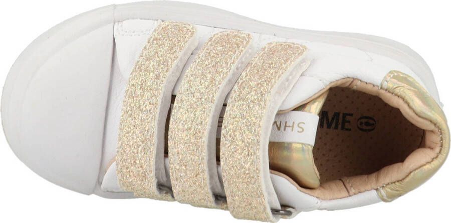 Shoesme leren sneakers wit goud met glitters Meisjes Leer Meerkleurig 23 - Foto 12