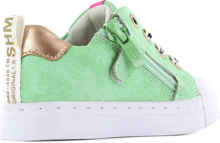 Shoesme mintgroene sneaker met luipaardprint