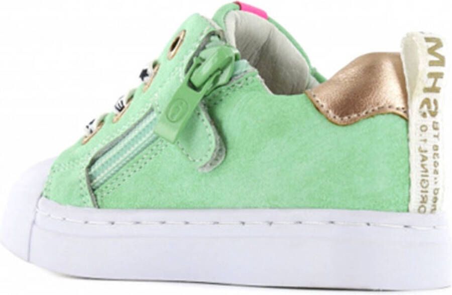 Shoesme mintgroene sneaker met luipaardprint