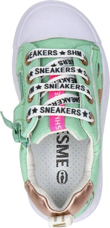 Shoesme mintgroene sneaker met luipaardprint