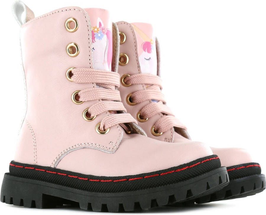 Shoesme roze bikerboot met grove zool