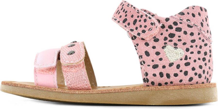 Shoesme Sandalen Meisjes Pink Black Dots Leer