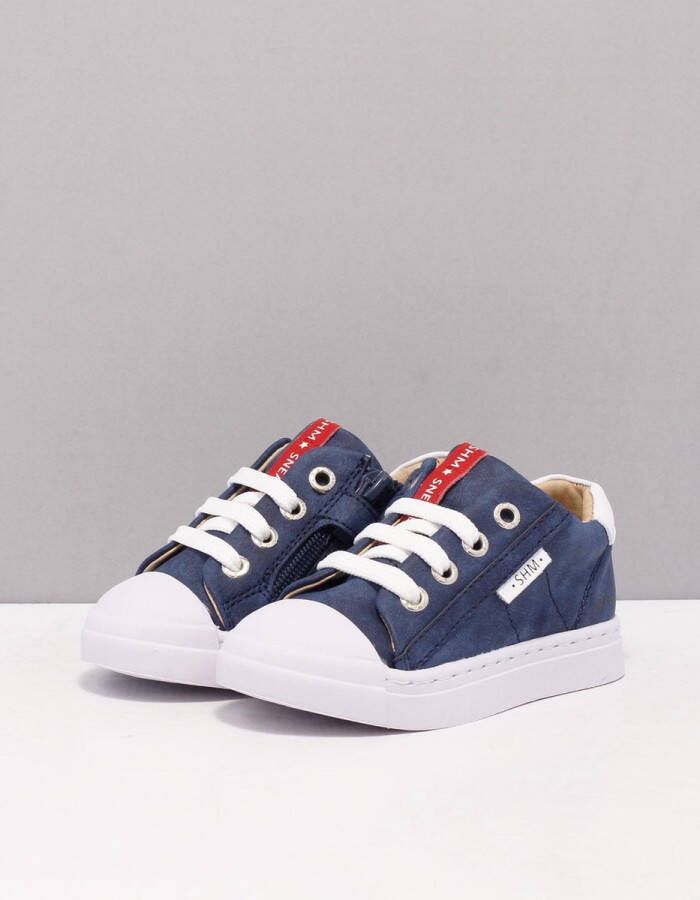 Shoesme Sneakers Jongens Blue Leer