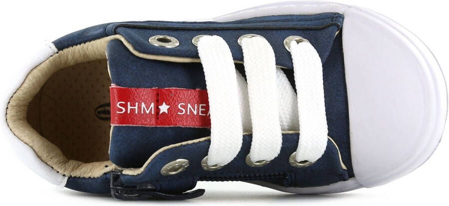 Shoesme Sneakers Jongens Blue Leer