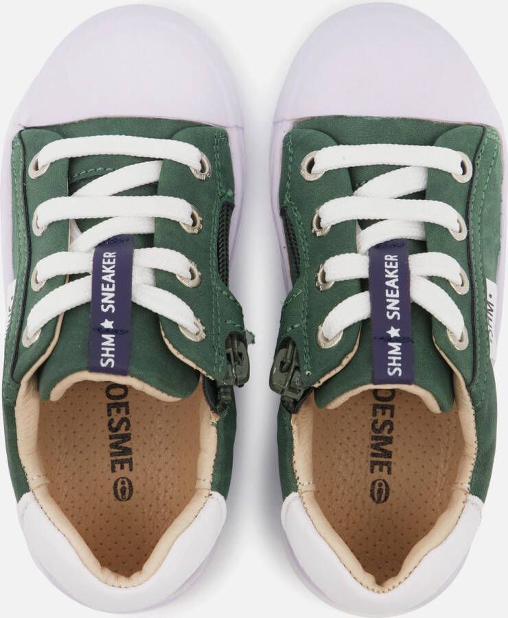 Shoesme Sneakers Jongens Dark Green Leer