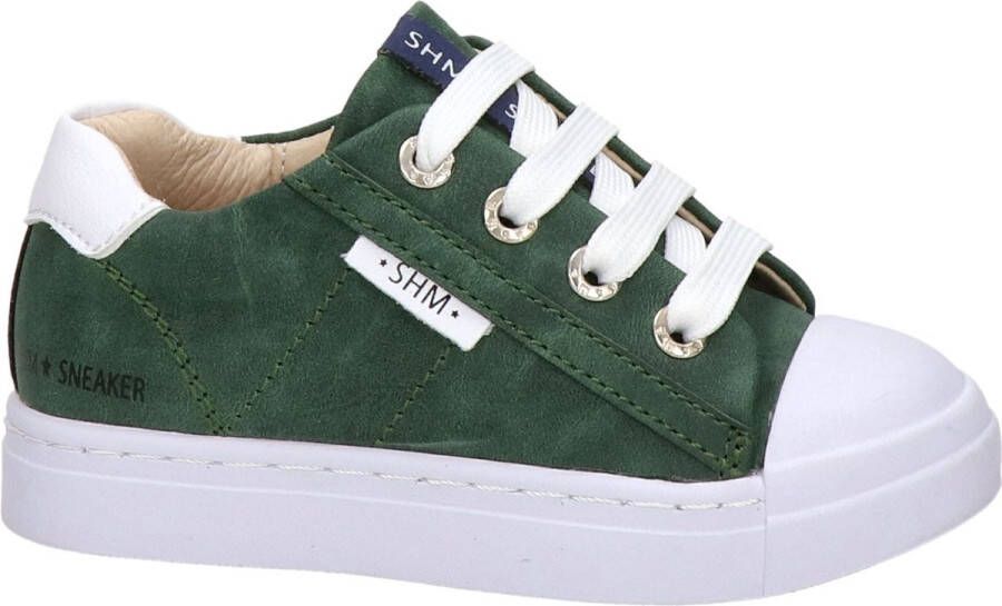 Shoesme Sneakers Jongens Dark Green Leer