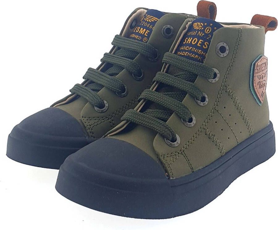 Shoesme SH22W036-B leren sneakers olijfgroen - Foto 13