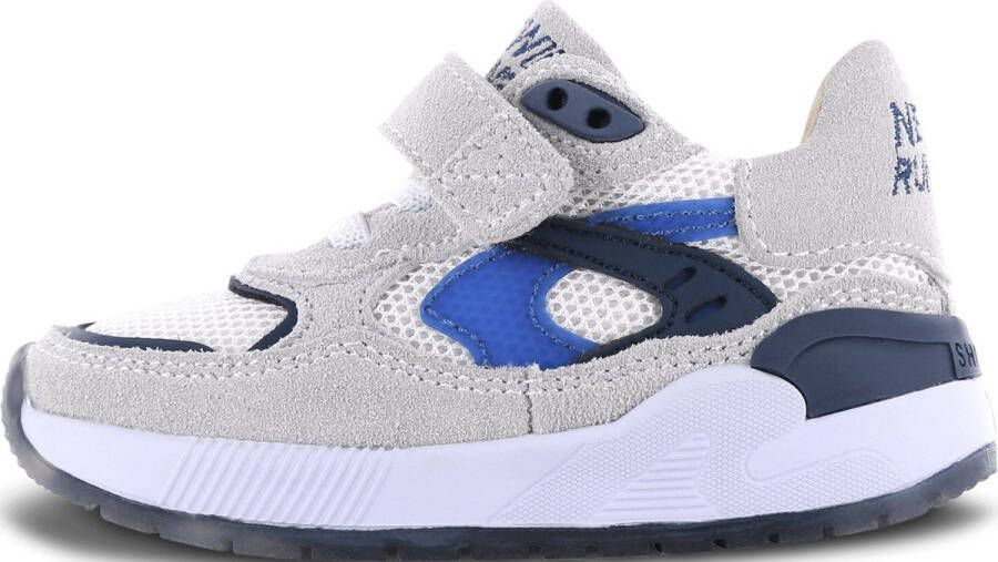 Shoesme leren sneakers grijs blauw Jongens Leer Meerkleurig 22 - Foto 3