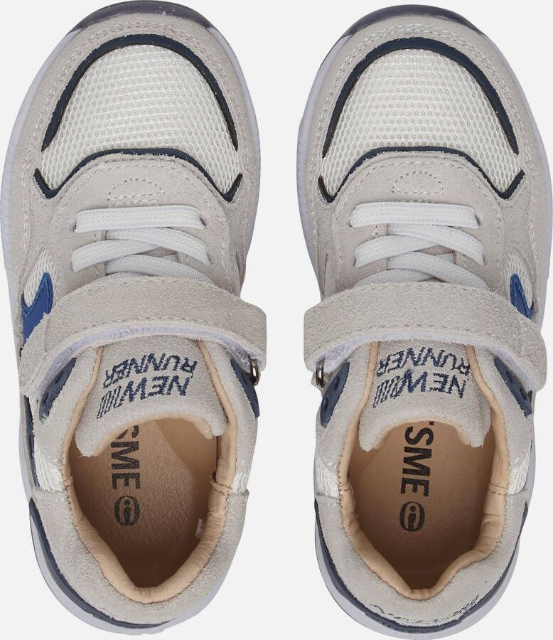 Shoesme leren sneakers grijs blauw Jongens Leer Meerkleurig 22 - Foto 6