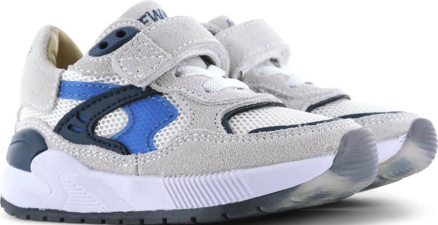 Shoesme leren sneakers grijs blauw Jongens Leer Meerkleurig 22 - Foto 7