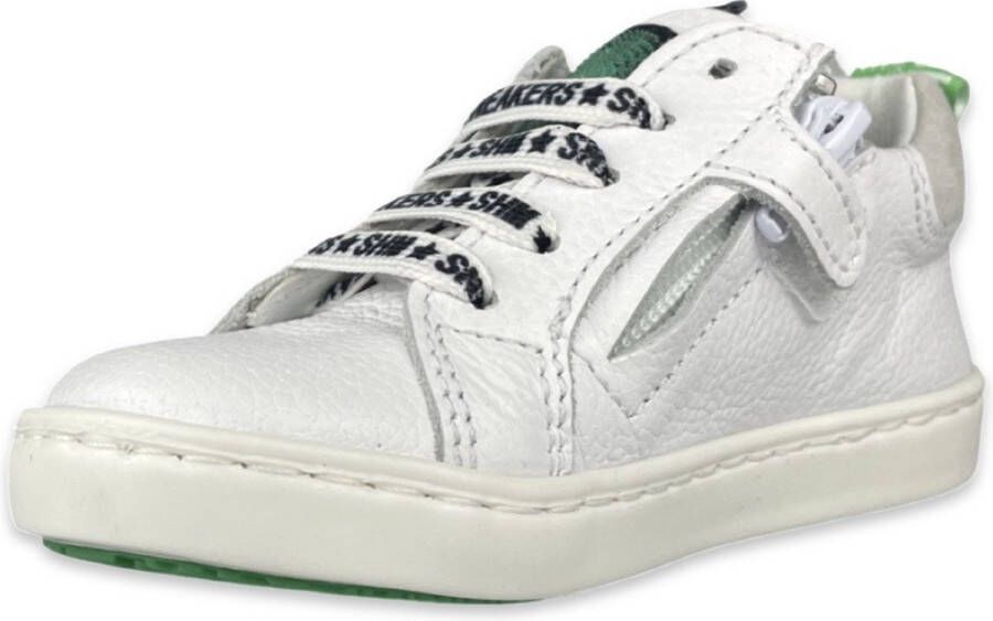 Shoesme Sneakers | Jongens | white green | Leer - Foto 5