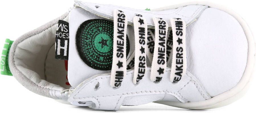 Shoesme Sneakers | Jongens | white green | Leer - Foto 7