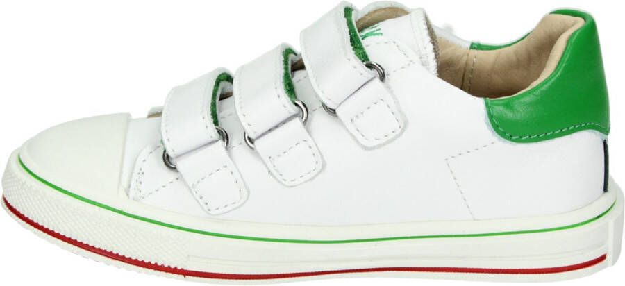 Shoesme Sneakers Jongens white green Leer