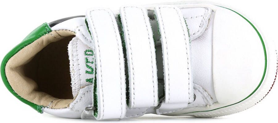 Shoesme Sneakers Jongens white green Leer