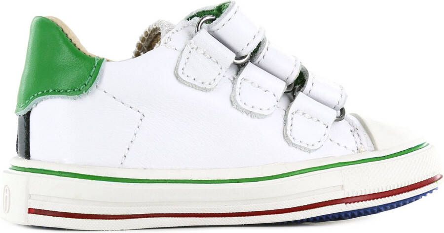 Shoesme Sneakers Jongens white green Leer