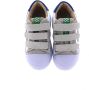 Shoesme witte klittenband sneaker met rode striping - Thumbnail 7